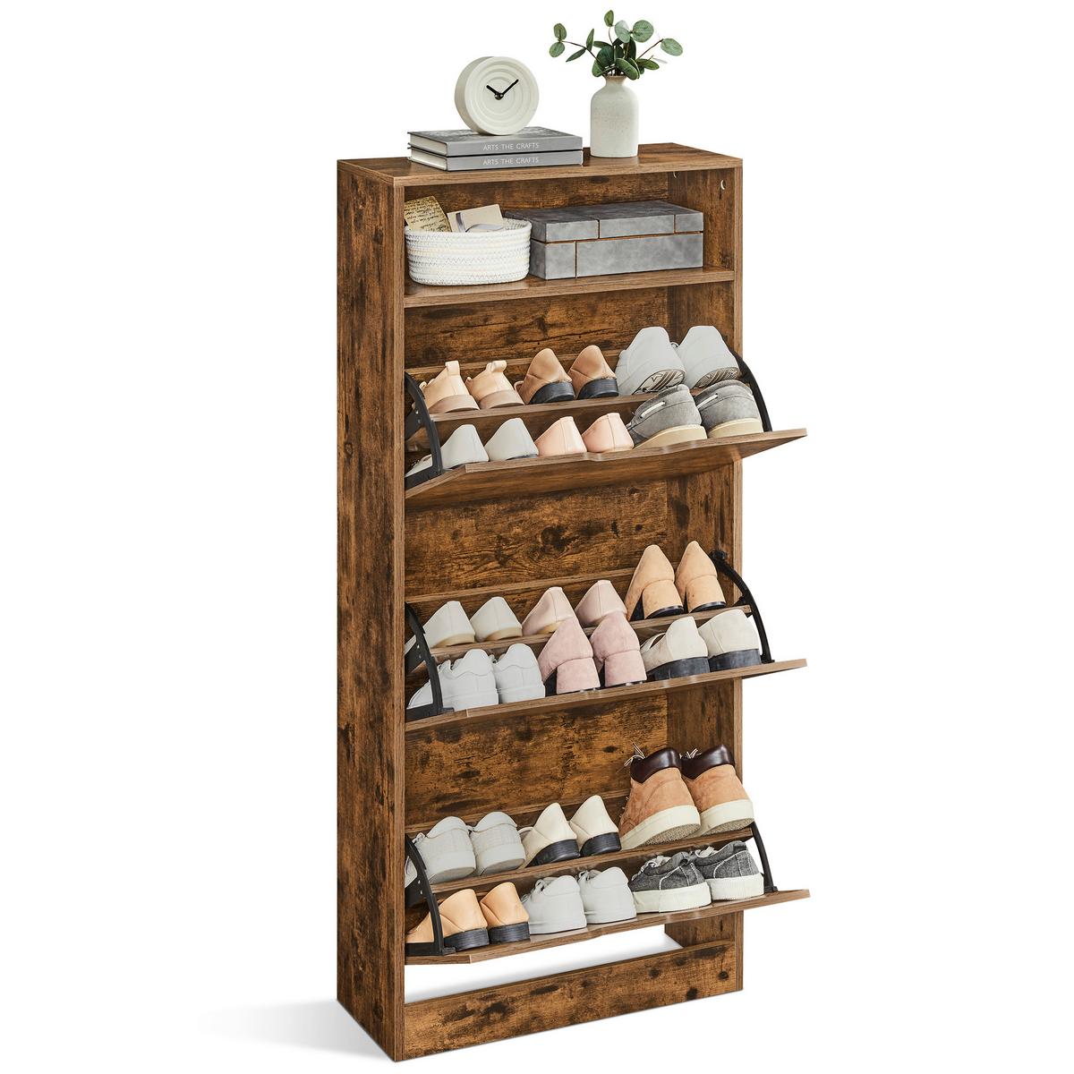 SCHUHKIPPER SHOE CABINET - Braun, MODERN, Holzwerkstoff (60/139/24cm) - MID.YOU