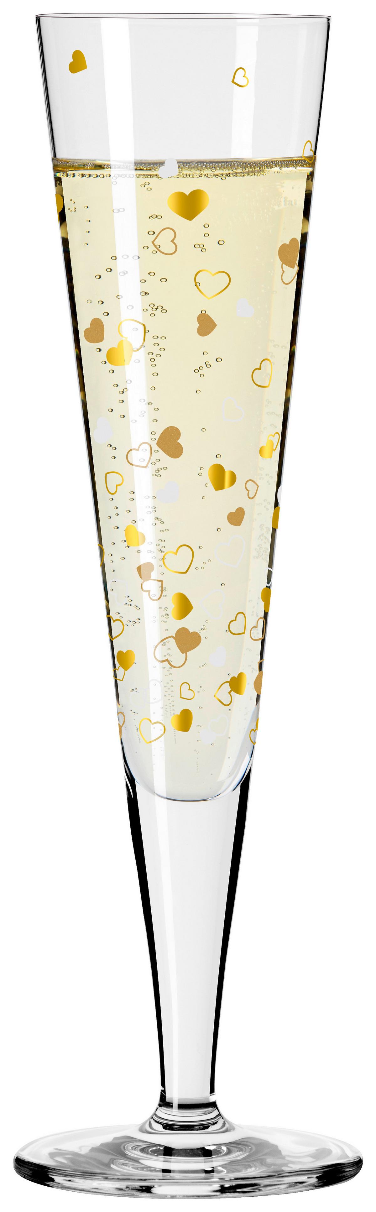 KIELISZEK DO SZAMPANA 6031007 - kolor platynowy/kolor złoty, Lifestyle, szkło (7,2/24/7,2cm) - Ritzenhoff