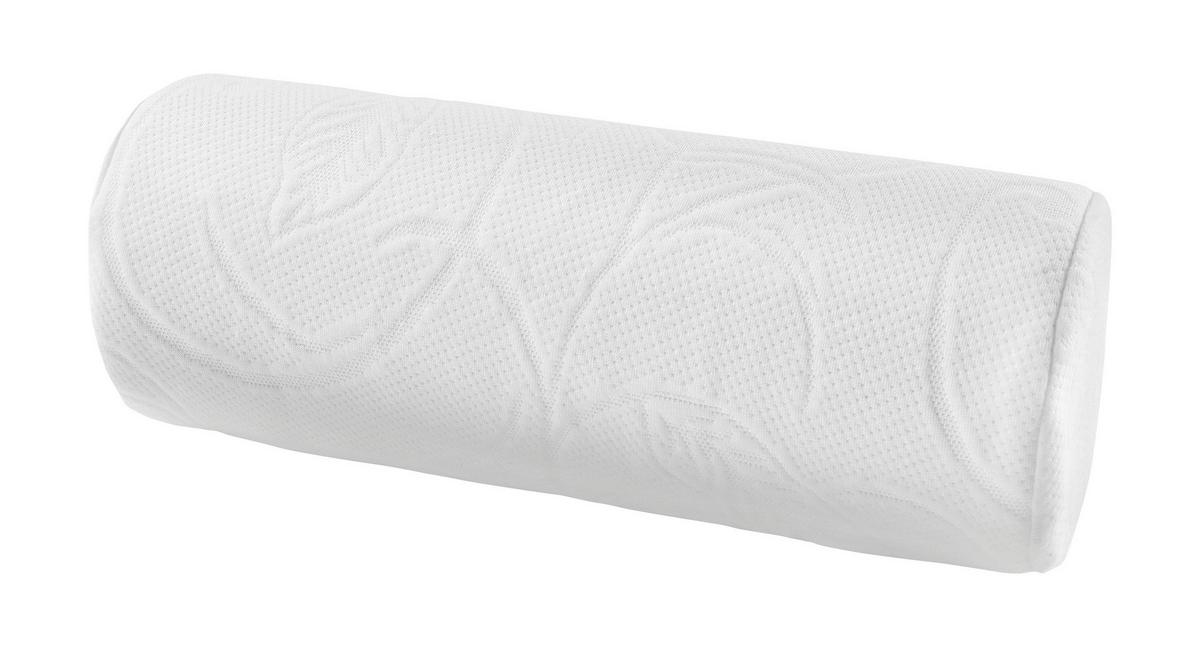 Valjasti Vzglavnik Za Vrat Visco -Ext- - bela, tekstil (15/40cm) - Nadana