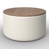 SOFFBORD ELLIOT - vit/naturfärgad, Modern, trämaterial/trä (70/70/35cm) - Bessagi Home