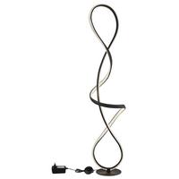 Led Állólámpa 67341ss Swirl - fekete/átlátszó, Design, műanyag/fém (26/20/132,5cm) - Globo