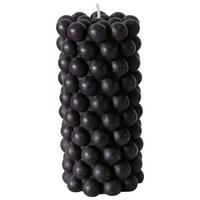 Tömbgyertya Pearls I - fekete, Modern, természetes anyagok/paraffin (7/14cm) - Modern Living