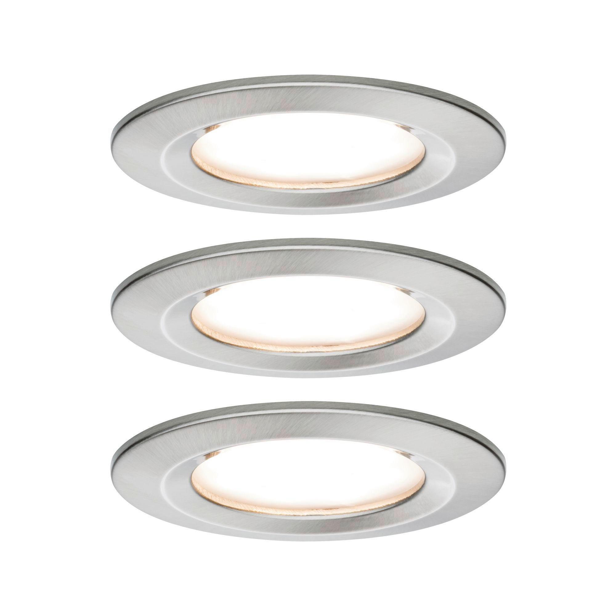 LED-Deckenleuchte Nova max. 3x 6,5 Watt, 3-teilig - Alufarben, Basics, Metall (7,8cm) - Paulmann