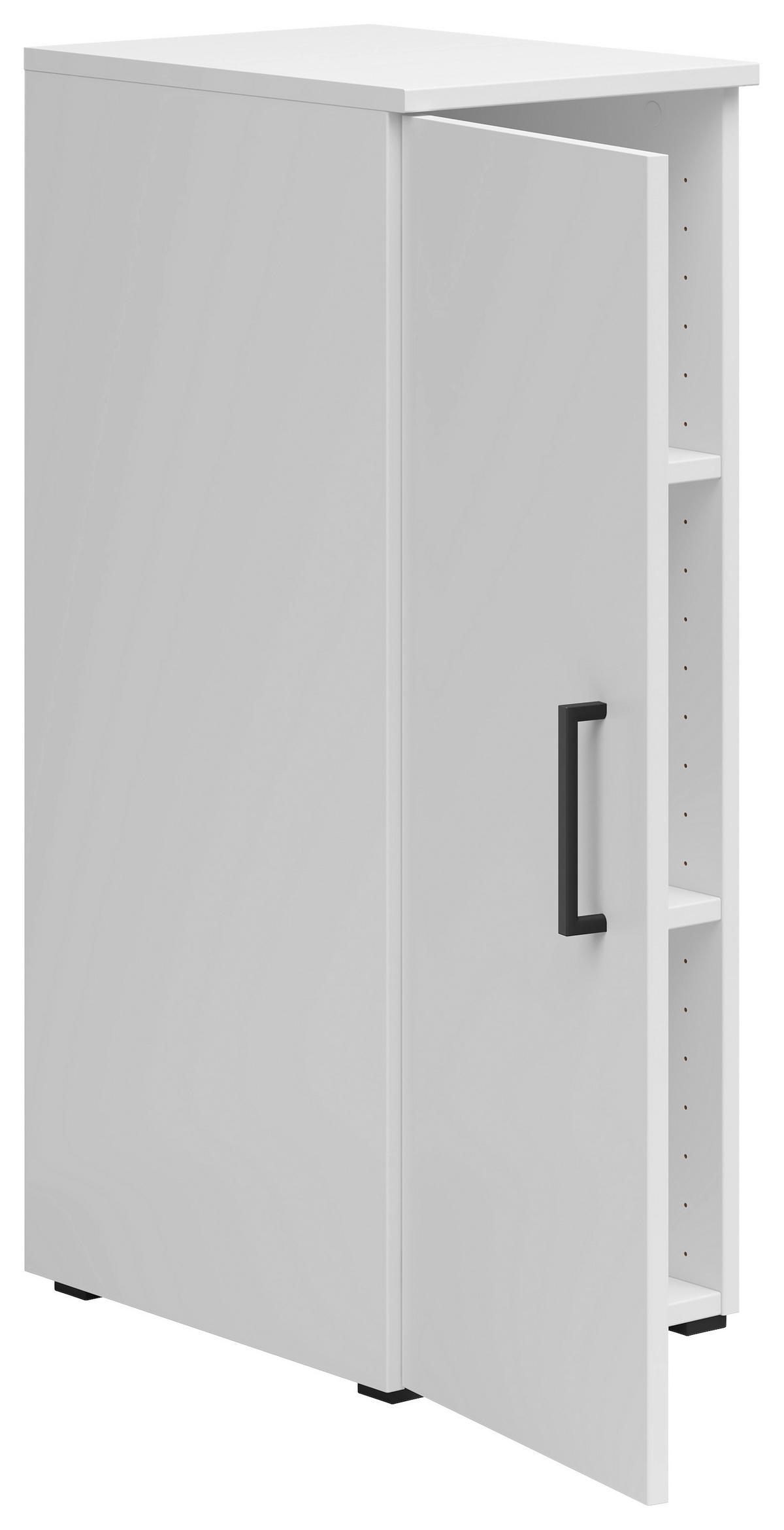 Schrank Multistauraum Weiß - Schwarz/Weiß, MODERN, Holzwerkstoff/Kunststoff (30/83/40cm) - Mömax