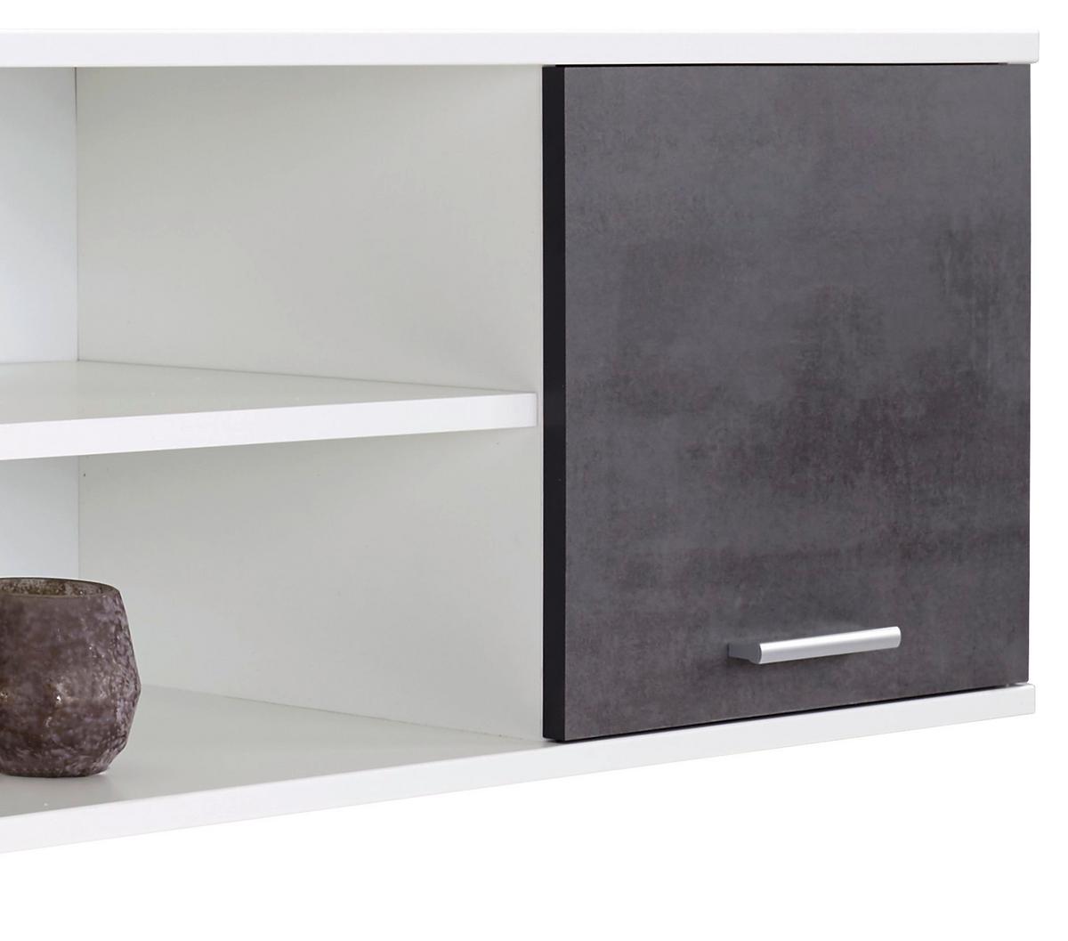 Corp suspendat STAR - alb/gri închis, Konventionell, material pe bază de lemn (204/40,6/38cm)