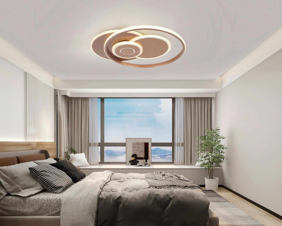 Led Mennyezeti Lámpa Marlin - cappuccino, Modern, műanyag/fém (50/42/5,5cm) - Premium Living