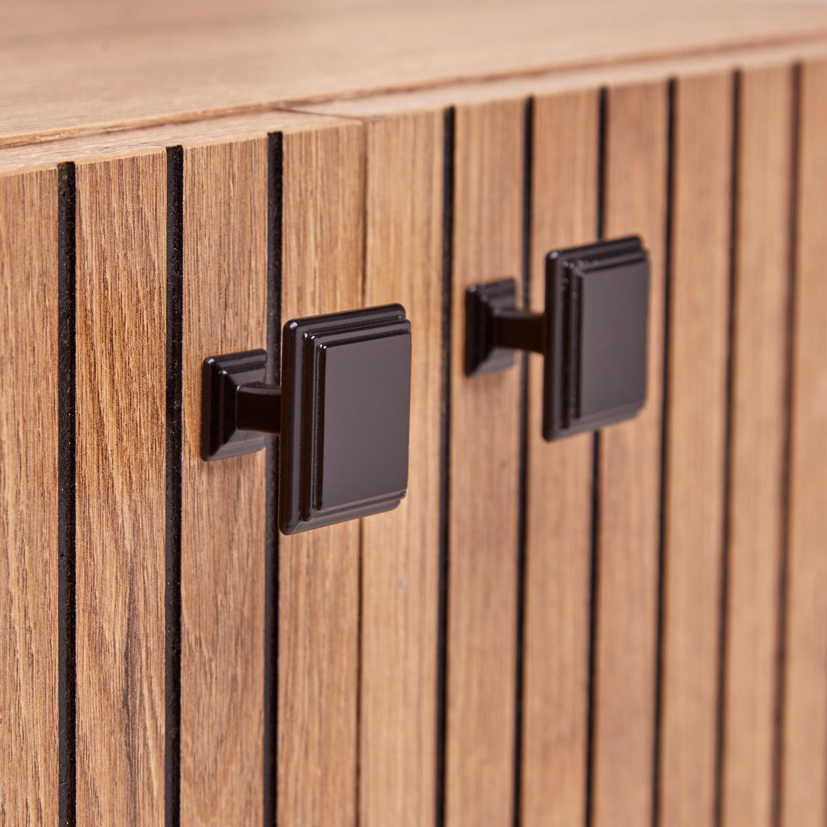 Waschbeckenunterschrank Purebliss Eichefarben - Eichefarben/Schwarz, MODERN, Holzwerkstoff/Metall (90/79/53cm) - Mömax