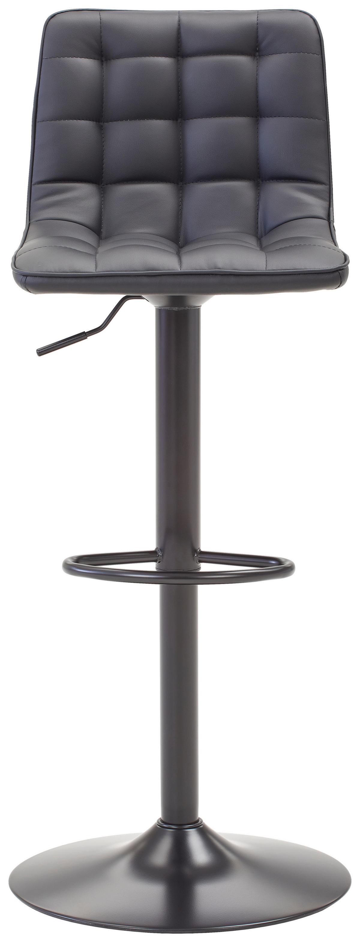 STOŁEK BAROWY ELIAS - czarny, Modern, metal/tkanina (42/109,5/52cm) - Livetastic