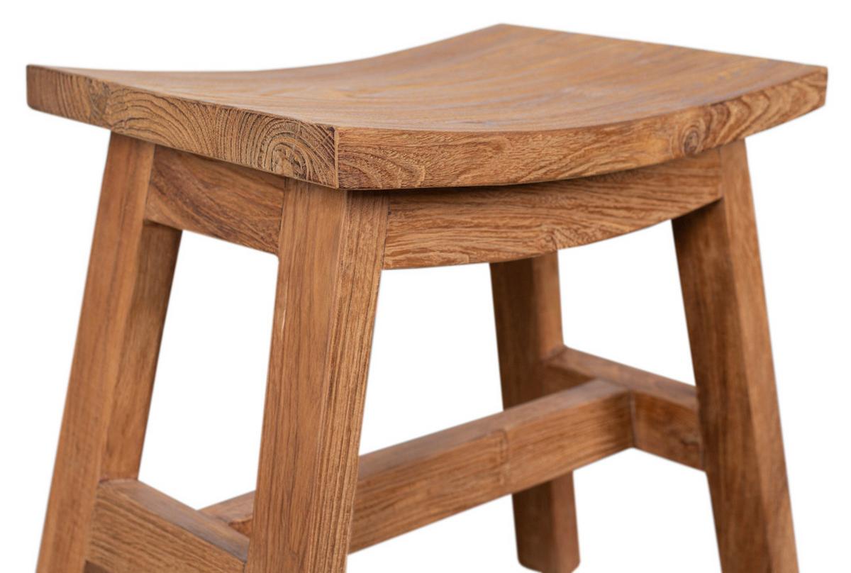 Gartenhocker Maira Teak - Basics, Holz (50/30/45cm) - Gardenson