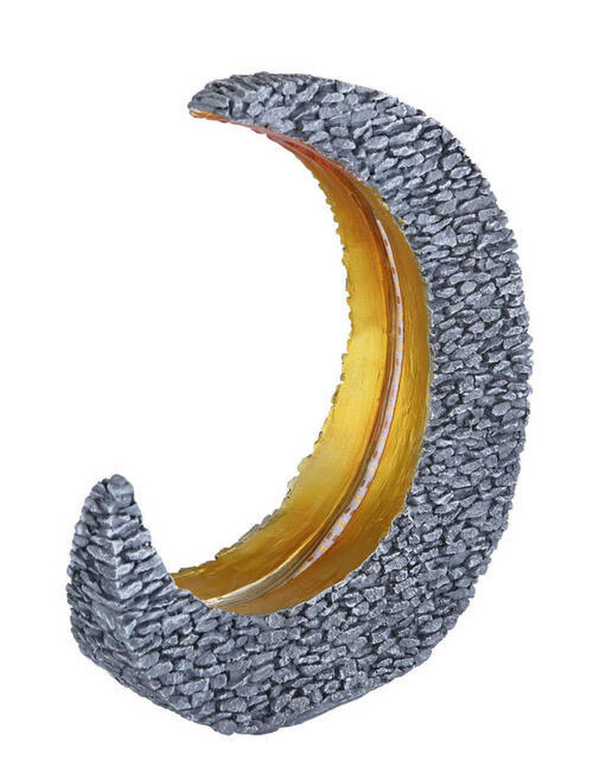 Solarna Svetilka Moonrock - zlate barve/siva, Design, umetna masa (28/9/31cm) - Globo