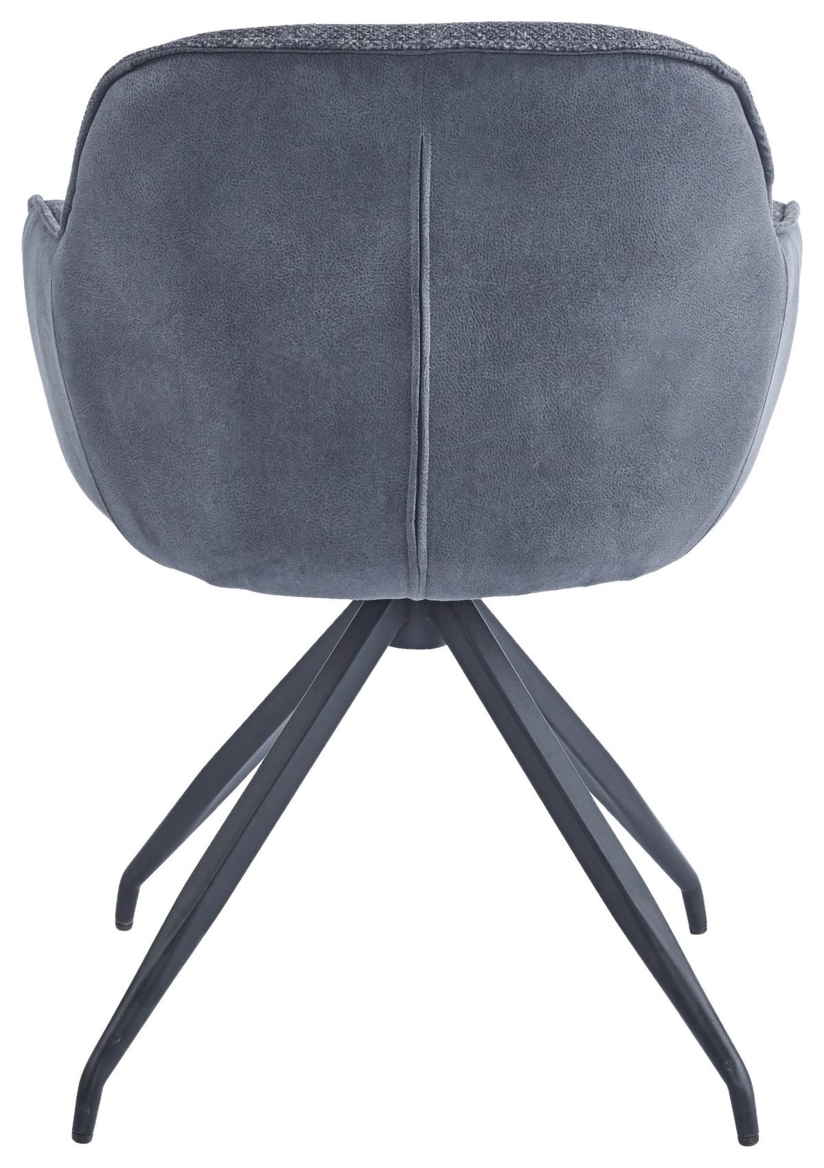 Stolica S Rukonaslonima Nadja - siva/crna, Moderno, metal/tekstil (62/83/63cm) - Mömax
