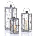 Laterna Luna - S - črna/rjava, Romantika, kovina/steklo (14/35/14cm) - Mömax modern living