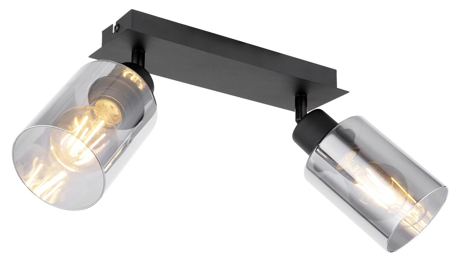 STRAHLER 15465-2 HADERA - Schwarz, Design, Glas/Metall (27/9/21.5cm) - Globo