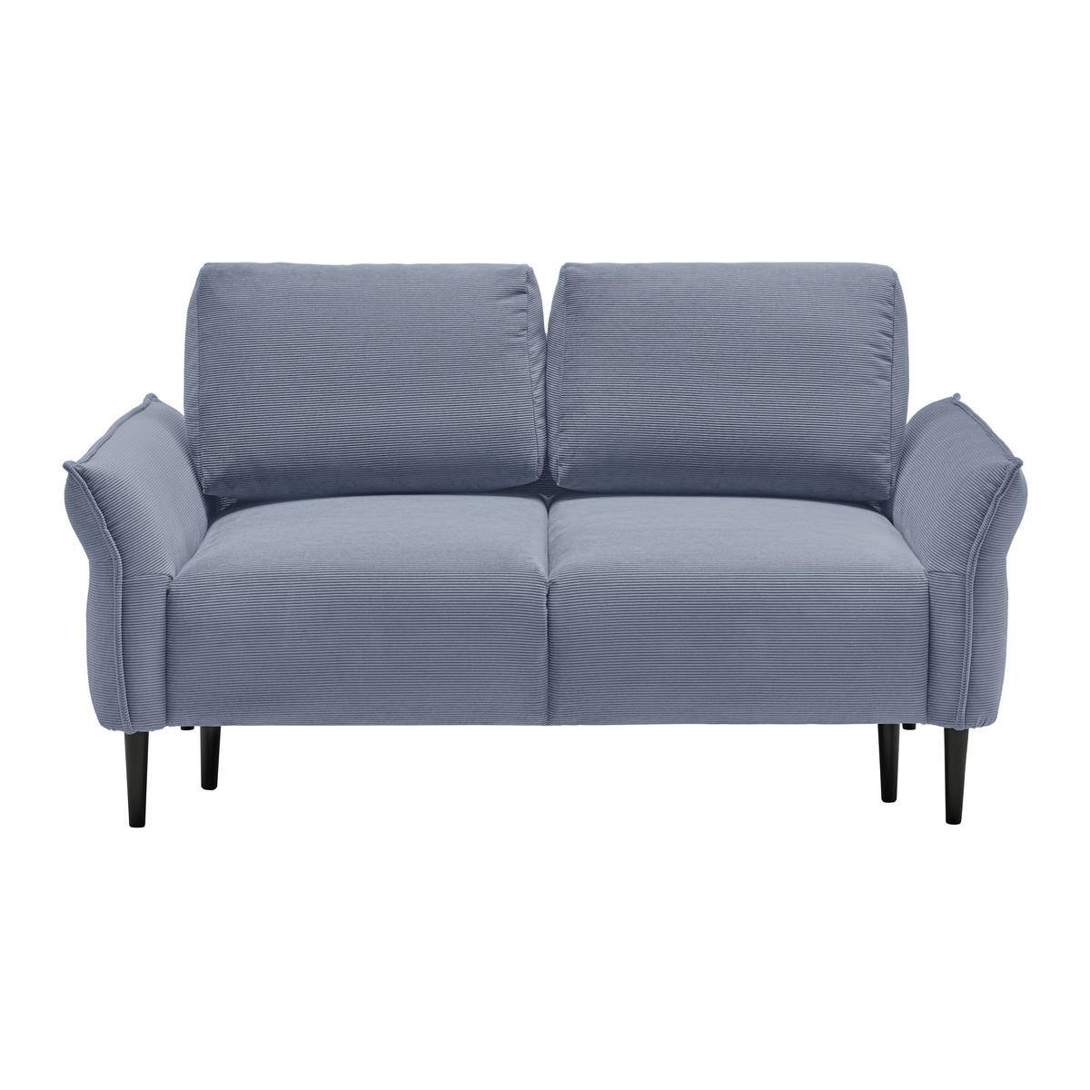 2-Sitzer-Sofa Custom Dunkelgrün - Dunkelgrün/Blaugrau, MODERN, Holz/Textil (150/85/92cm) - Mömax