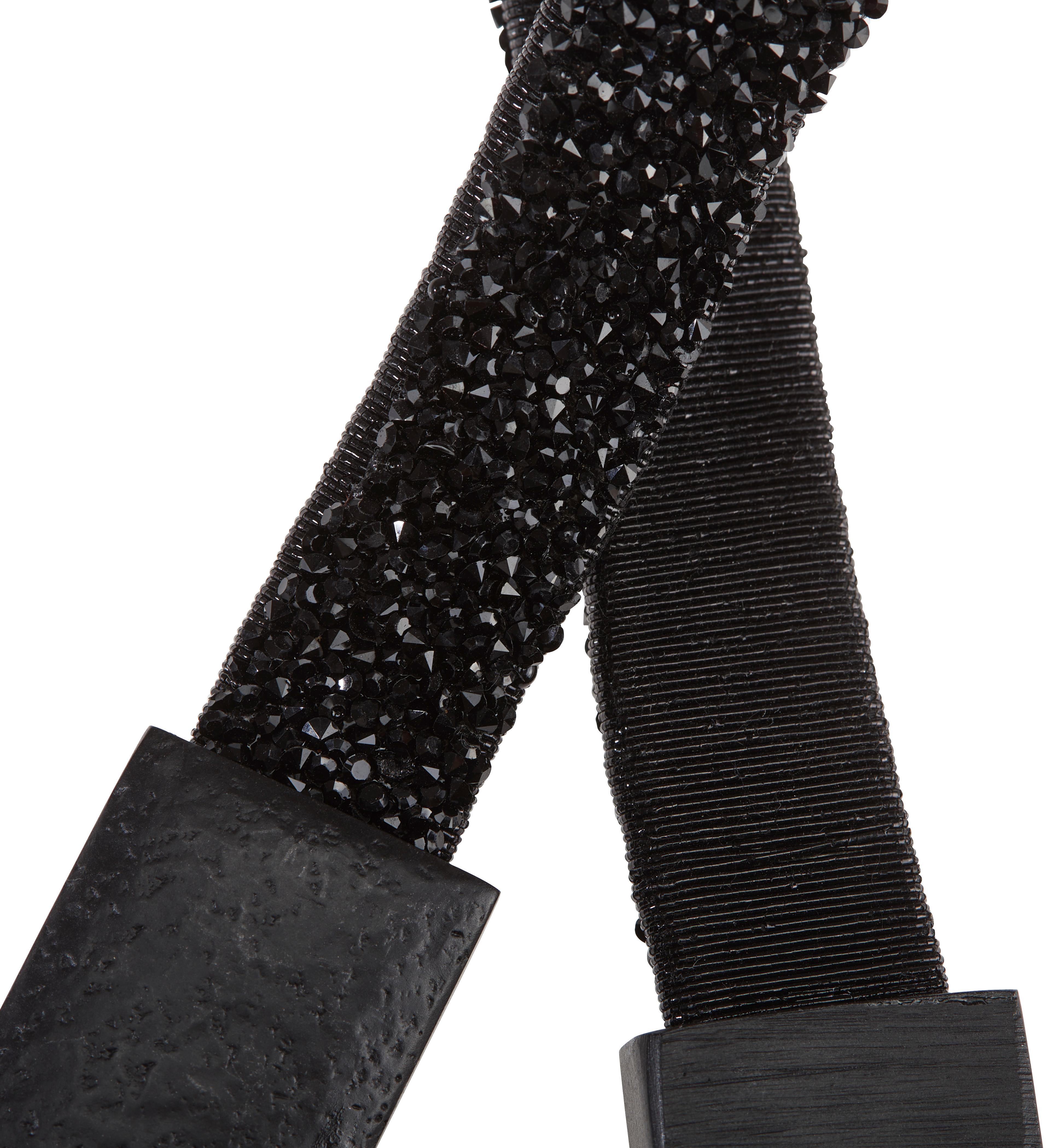 KOPČA ZA ZAVJESE GLITZER - antracit, Romantično / ladanjski, plastika (2/45cm) - Modern Living