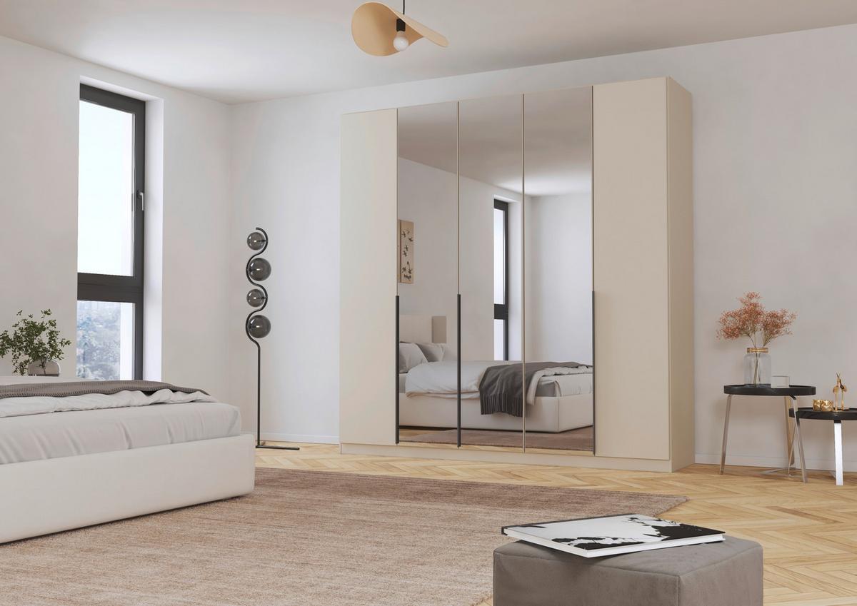 Drehtürenschrank Alabama Champagner - Champagner/Grau, MODERN, Holzwerkstoff/Metall (226/229/54cm) - Rauch Möbel