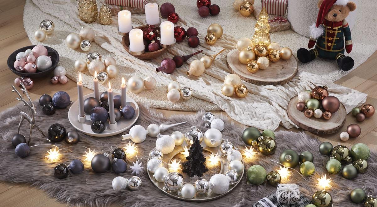 ZESTAW BOMBEK CHOINKOWYCH 616-2038-900 - szampanowy, Konventionell, szkło (6cm) - X-Mas