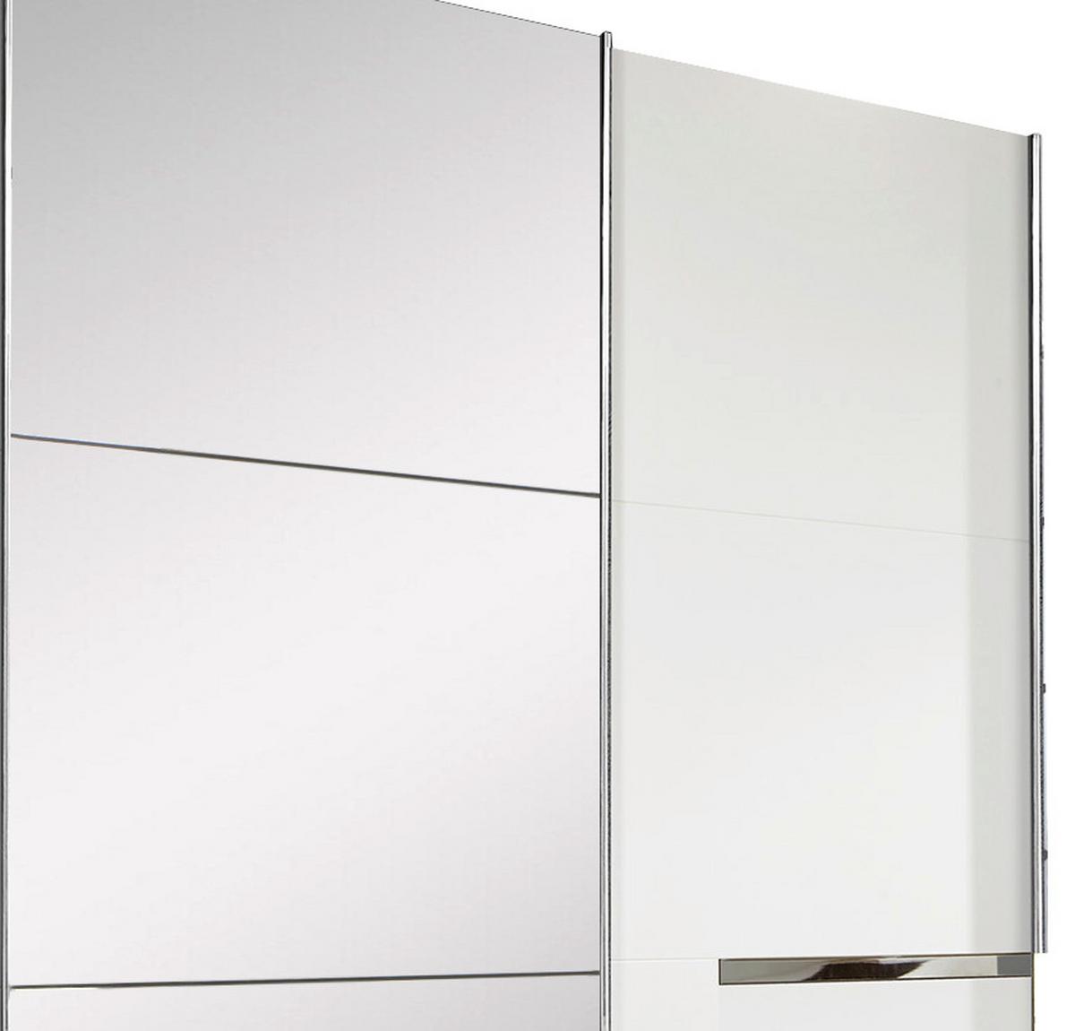 Ormar S Kliznim Vratima Level 36a - bijela/srebrne boje, Moderno, staklo/drvni materijal (300/216/65cm) - Modern Living