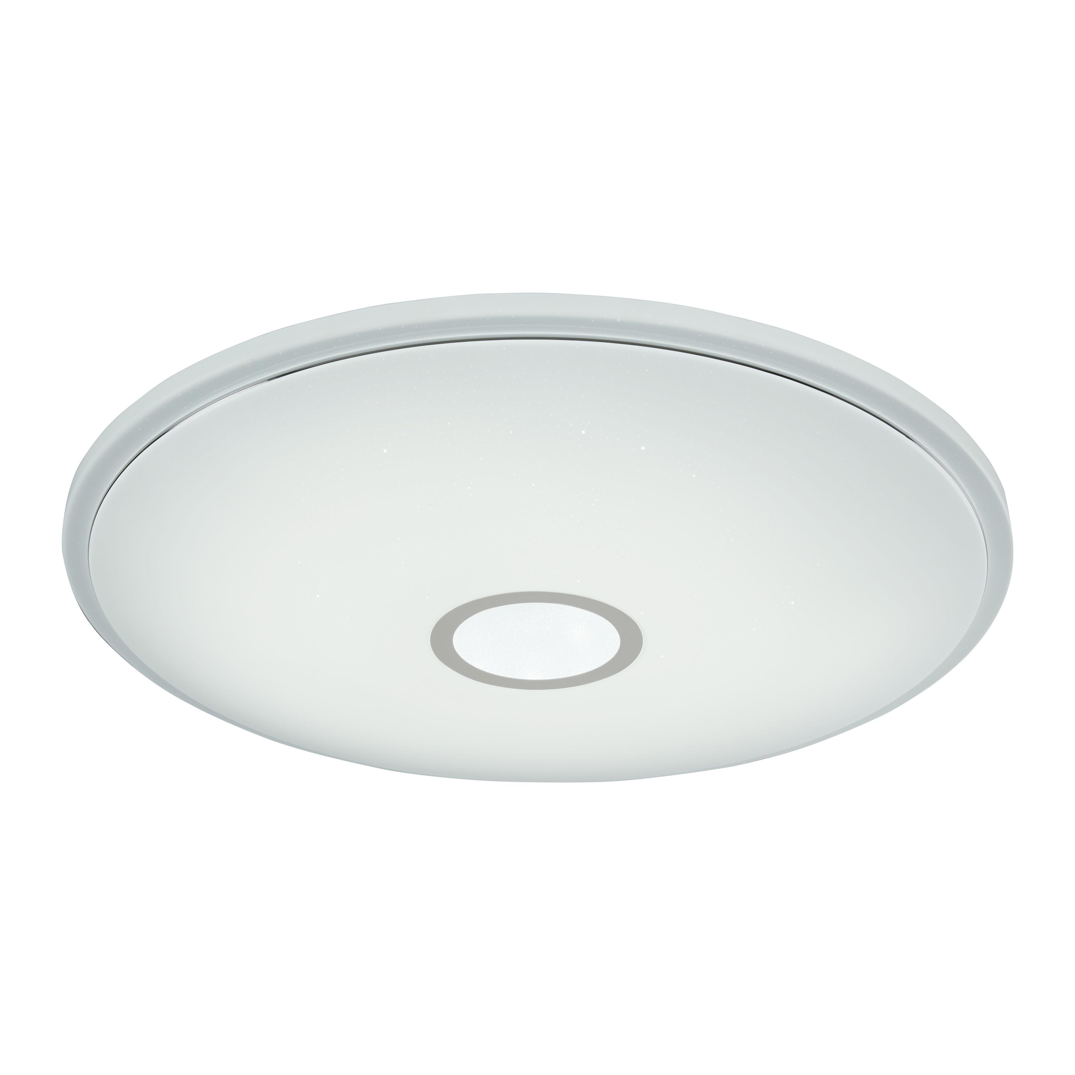 LED-TAKLAMPA ROSS -AKT- - vit/kromfärg, Romantik / Lanthus, metall/plast (68/68/8cm) - Mömax