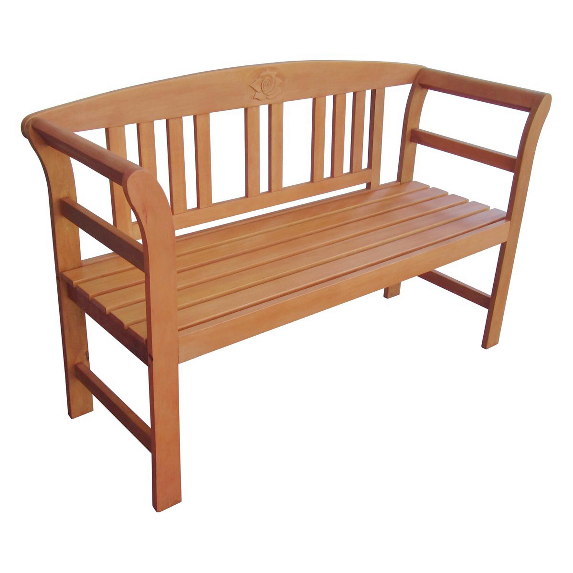 Gartenbank Holz San Jose ca. 130x82 cm geölt - Braun, Basics, Holz (130/82/45cm) - Gardenson