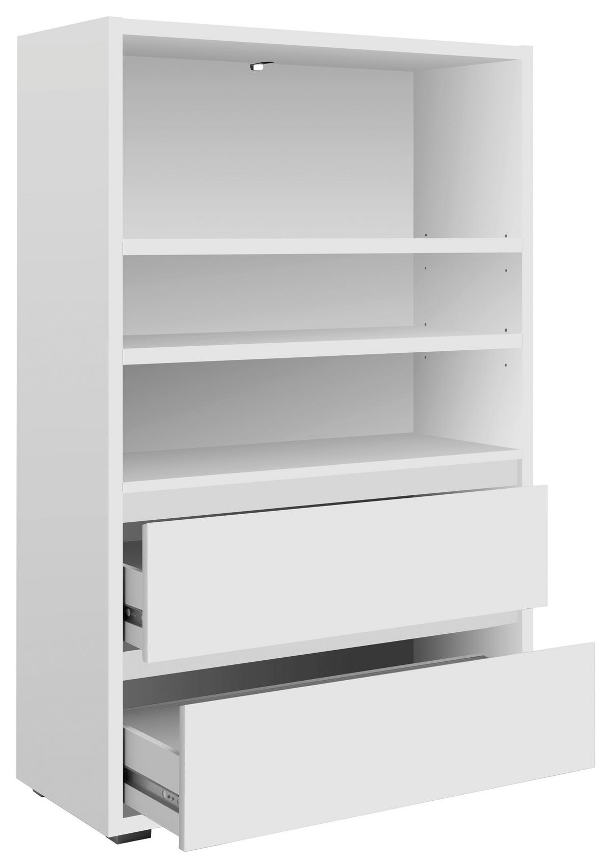 Regal Image, Bela - srebrne barve/bela, Konvencionalno, leseni material (85/131/37cm) - Livetastic