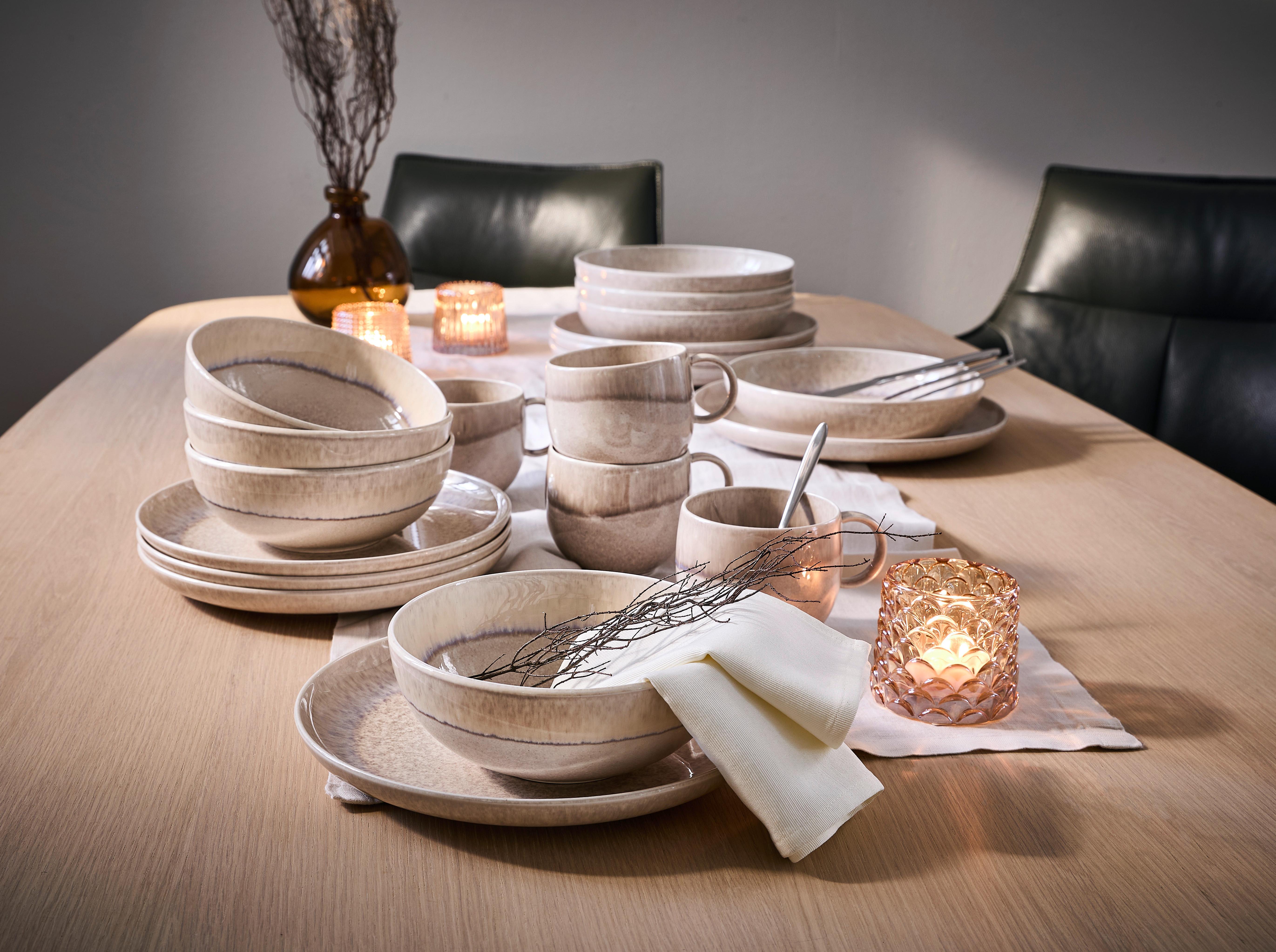 SERWIS ŚNIADANIOWY PERLEMOR SAND - kolor piaskowy, Konventionell, ceramika (34,5/19,4/32,0cm) - like.Villeroy & Boch