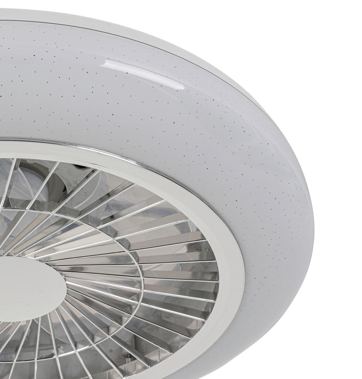 WENTYLATOR SUFITOWY ANGELA - biały/przezroczysty, Trend, tworzywo sztuczne (45/16cm) - Novel