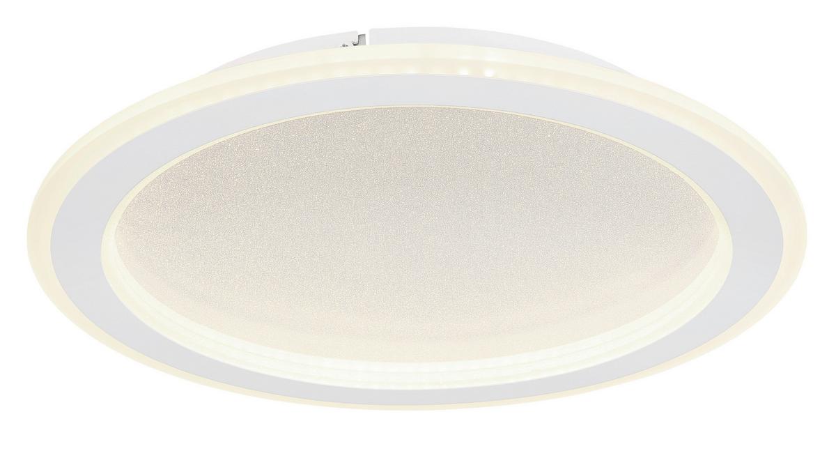 Stropna Led-svetilka Tini, S Sijalko - bela/opal, Konvencionalno, kovina/umetna masa (40/5cm) - Globo