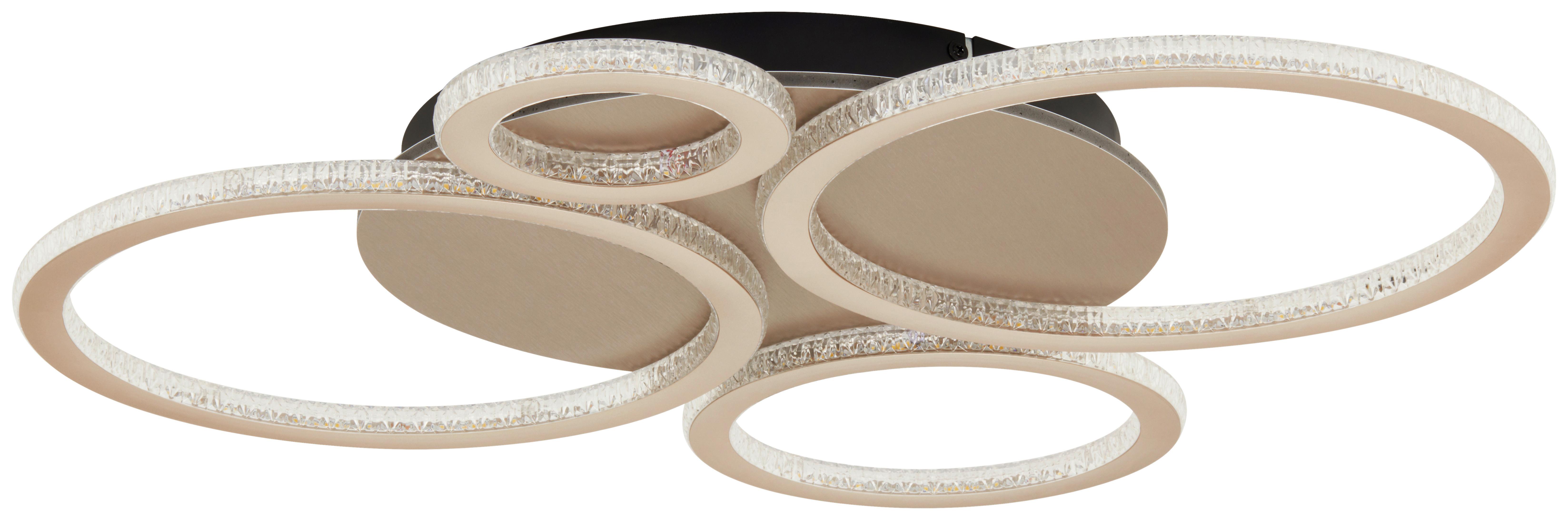 LED-TAKLAMPA NEU - champagne, Modern, metall/plast (72/62/6cm)