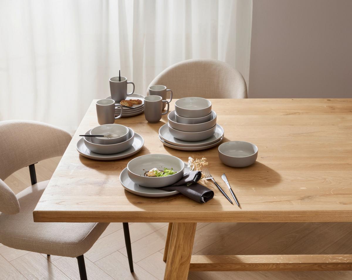 SERWIS OBIADOWO-ŚNIADANIOWY JASPER - taupe, Basics, ceramika - Ritzenhoff Breker