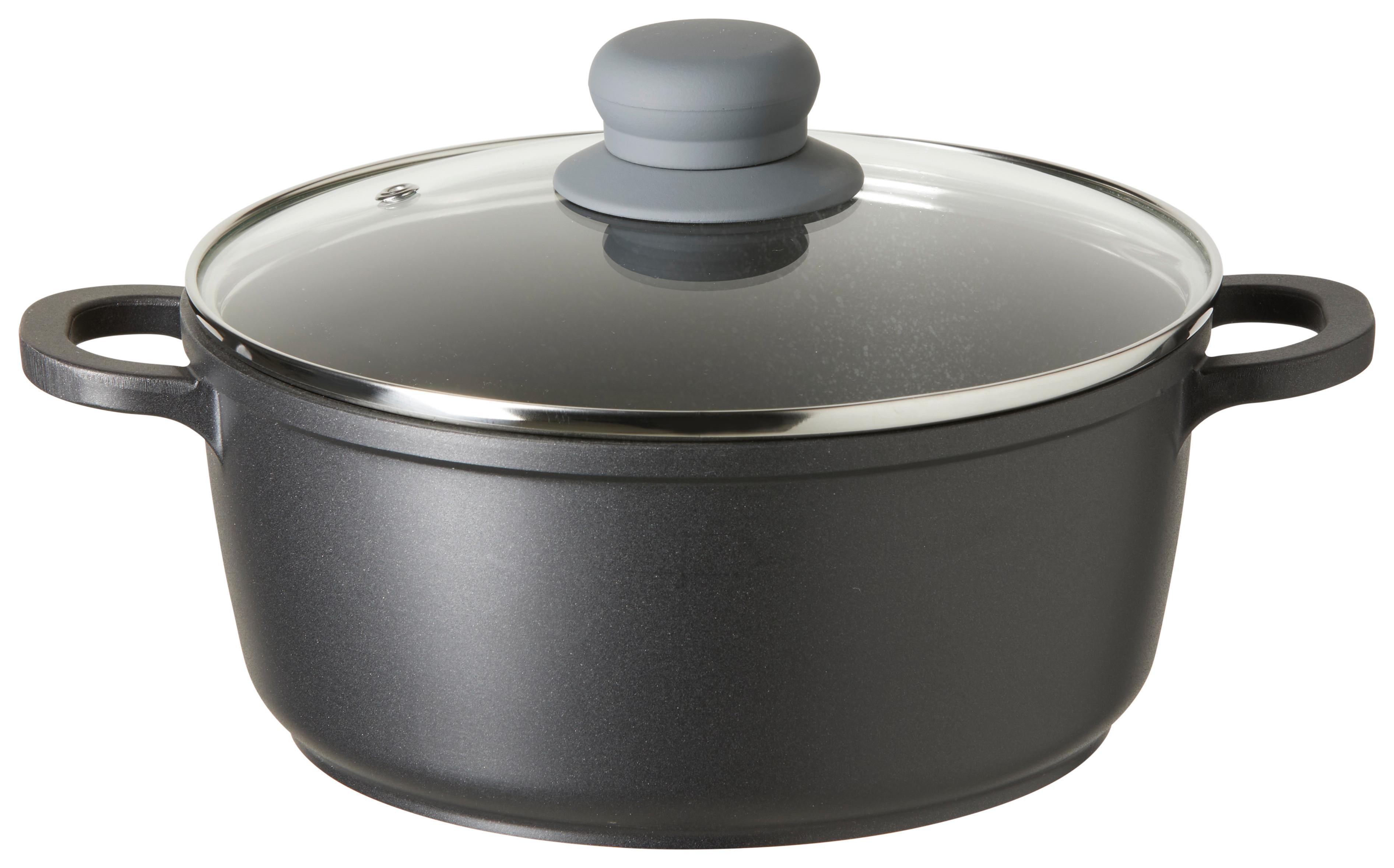 Kochtopf Smart Ø ca. 20cm - Klar/Silberfarben, KONVENTIONELL, Glas/Kunststoff (20/9cm) - Mömax