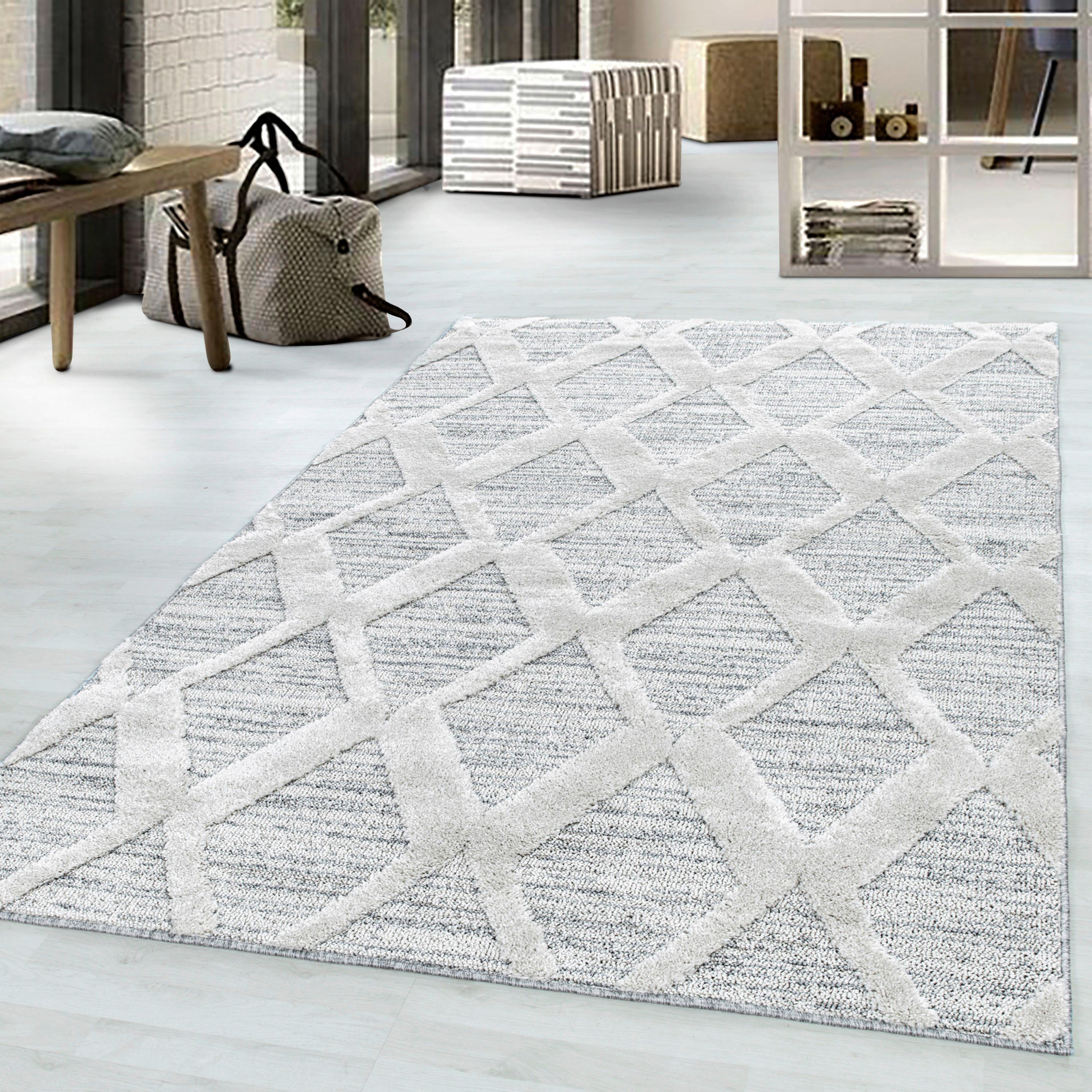 Webteppich Pisa Grau ca. 80x250cm - Grau, KONVENTIONELL, Textil (80/250cm)