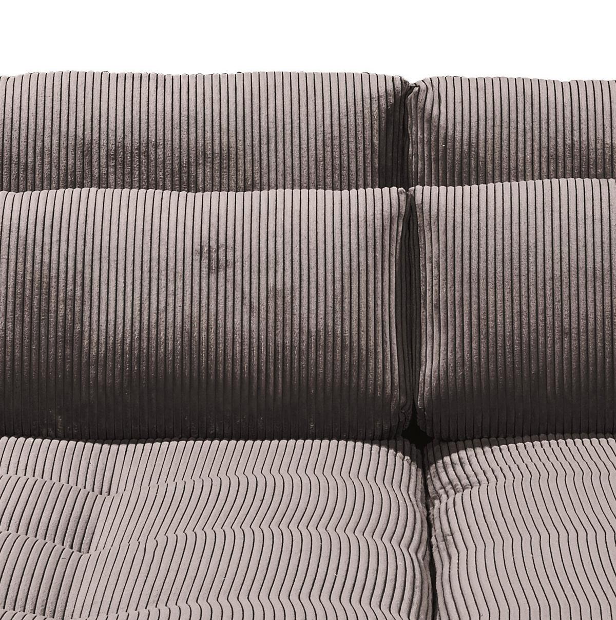 Bigsofa Barura Loveseat ca. 292x194 cm Mokka - Schwarz/Mokka, KONVENTIONELL, Holzwerkstoff/Kunststoff (292/90/194cm) - MID.YOU