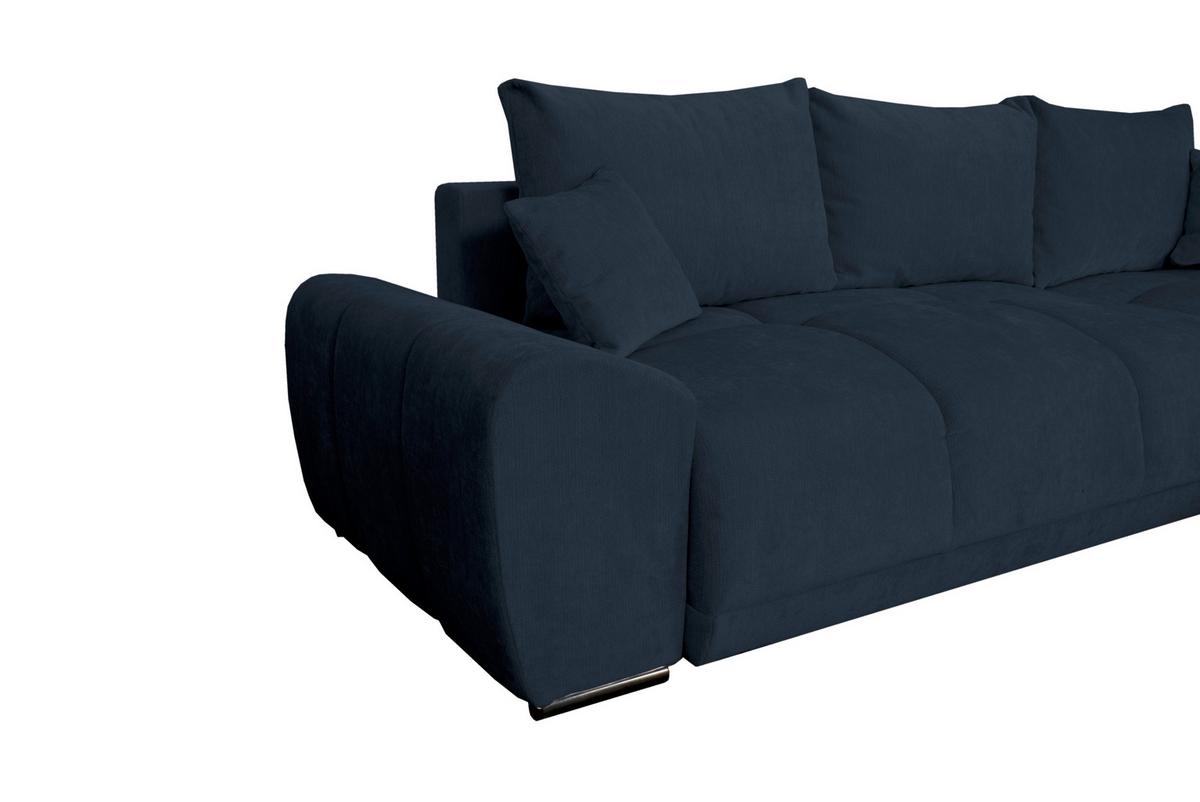 Kutna Garnitura Bonn - tamno plava/crna, Moderno, tekstil/plastika (296/182cm)