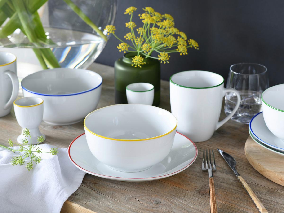 Servis Za Zajtrk Luna Color Line, 16-Delni - bela/večbarvno, Basics, keramika - Creatable