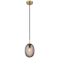 Viseća Svjetiljka Zlatno Siva Boja - siva/zlatne boje, Basics, staklo/metal (15/120cm) - Globo