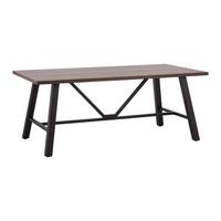 Étkezőasztal Andri - fekete/diószínű, Modern, faalapú anyag/fém (180/90/75cm) - Bessagi Home