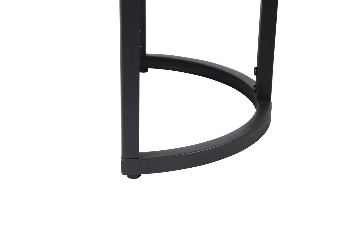 ZESTAW STOLIKÓW KAWOWYCH TROPEA -EXKLUSIV- - kolor dębowy/czarny, Konventionell, materiał drewnopochodny/metal (70/70/42cm) - Stylife