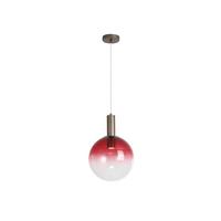 Függőlámpa Ombre 24183-1re - piros/mokka, Design, üveg/fém (30/120cm)