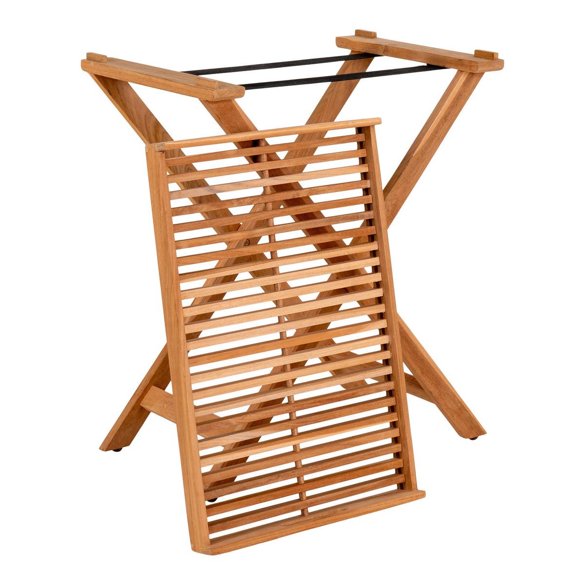 Klapptisch Ronda Teak - Braun, MODERN, Holz (40/60/70cm) - Gardenson