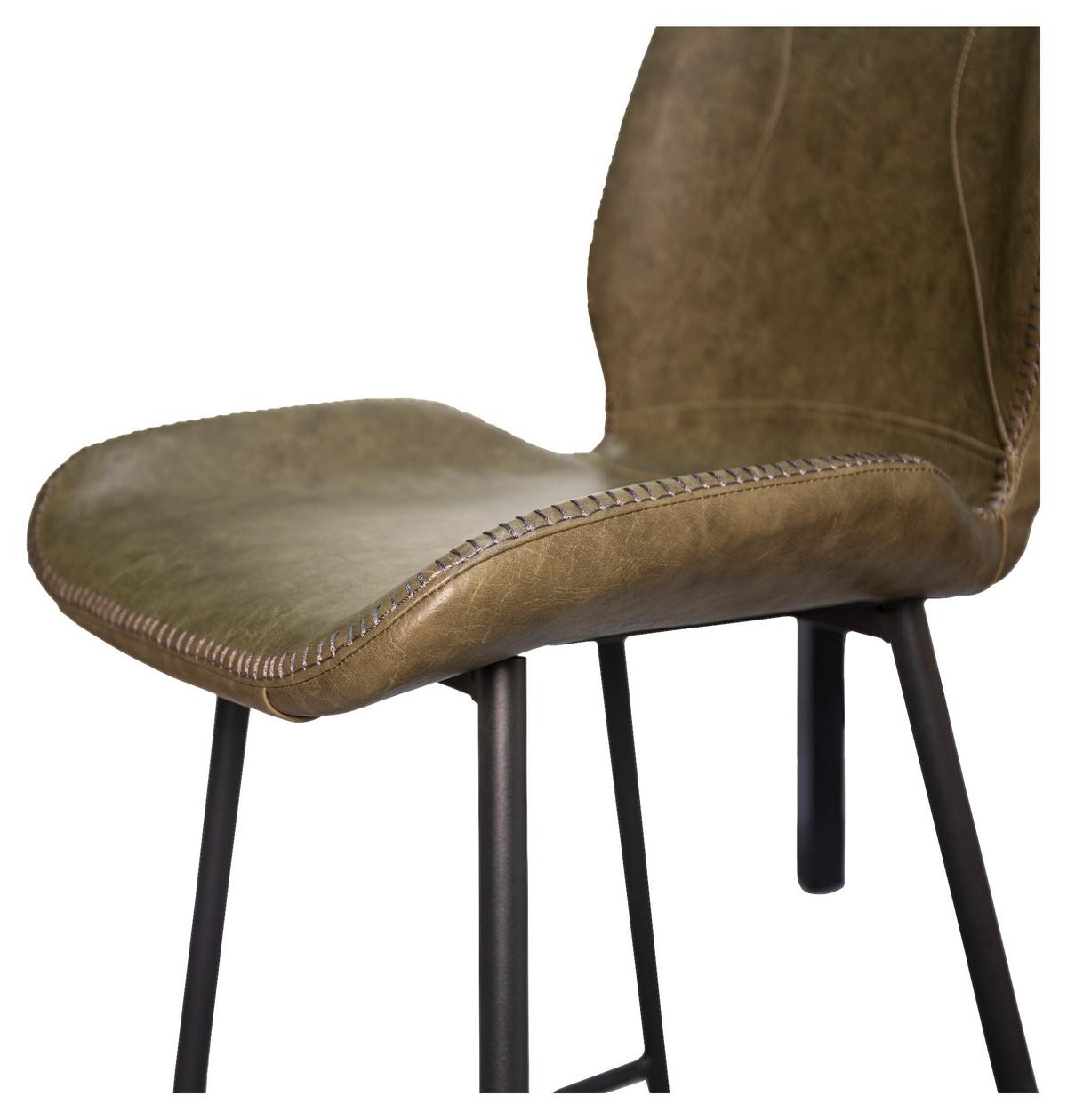 Barhocker-Set Barron 2er-Set ca. 47x99 cm Grün - Schwarz/Grün, KONVENTIONELL, Kunststoff/Textil (47/99/55cm) - MID.YOU