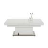 TABLE BASSE 2IN1 II - couleur inox/blanc, MODERN, matériau en bois/métal (133-170/51-77/80cm) - Mömax