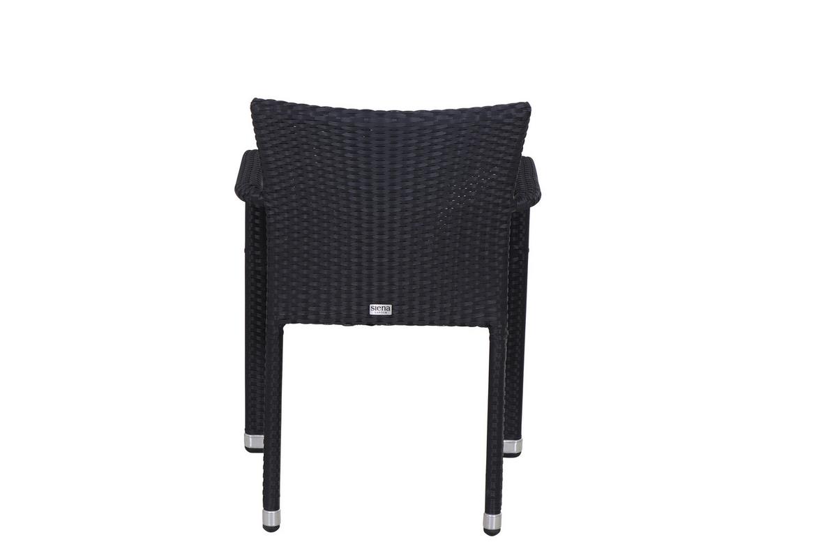 GARTENSESSEL-SET MINAS SESSEL-SET 2ER - Schwarz, MODERN, Kunststoff/Metall (56/83/60cm) - Gardenson