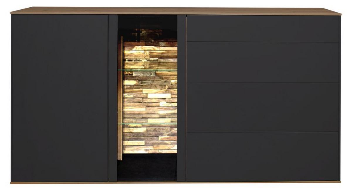 Servantă COMO - stejar Artisan/antracit, Modern, material pe bază de lemn (169/89/42cm) - Premium Living