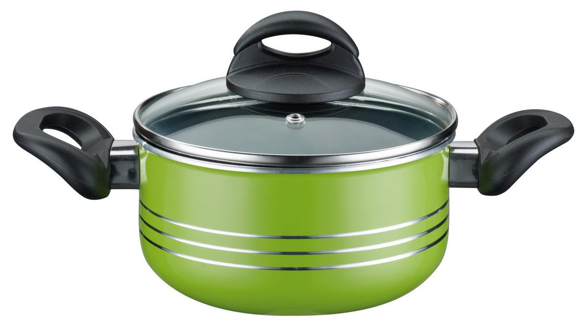 Set Posod Milano Green, 4-Delni - svetlo zelena, Basics, kovina - GSW