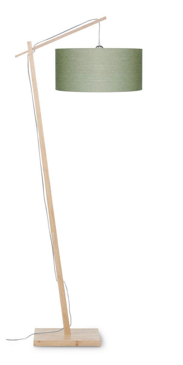 Stoječa Svetilka Andes, Zelena, Bambus - zelena/naravne barve, Design, tekstil/les (70/176cm) - Good & Mojo