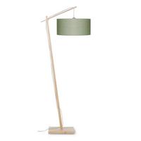 Stoječa Svetilka Andes, Zelena, Bambus - zelena/naravne barve, Design, tekstil/les (70/176cm) - Good & Mojo