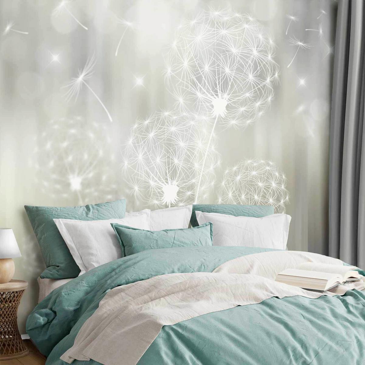 Fototapeta Gift Of The Sun, 350x245cm - siva/bela, Trendi, tekstil (350/245cm) - artgeist