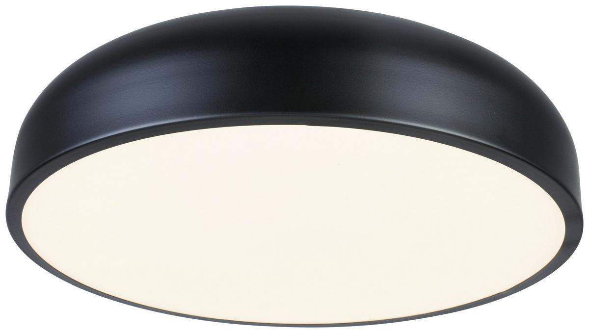 LED-Deckenleuchte Mike Schwarz/Weiß max. 24 Watt - Weiss/Schwarz, Modern, Kunststoff/Metall (35/11cm) - Mömax