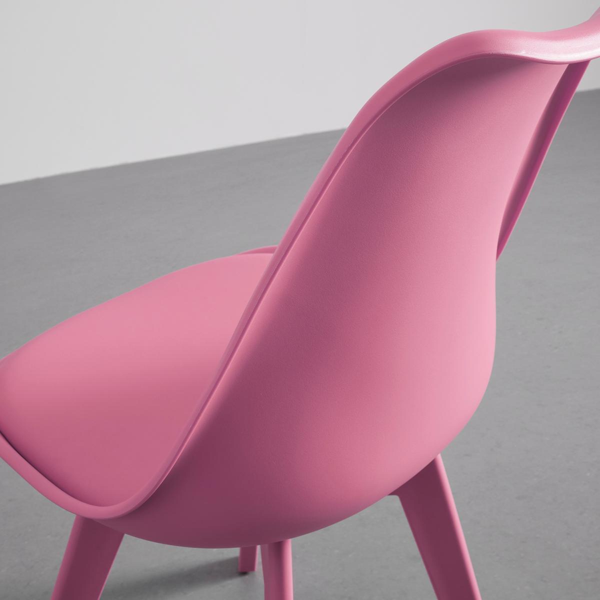 KRZESŁO MIA - jaskrawy róż, Modern, tworzywo sztuczne/tkanina (50/84/54cm) - Bessagi Home